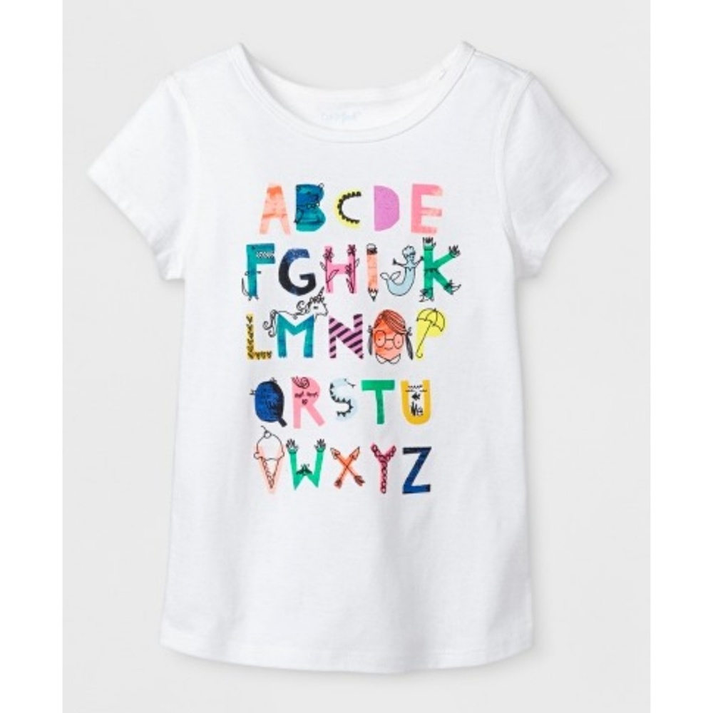 Cat & Jack Alphabet Graphic Tee - Picture 1 of 5